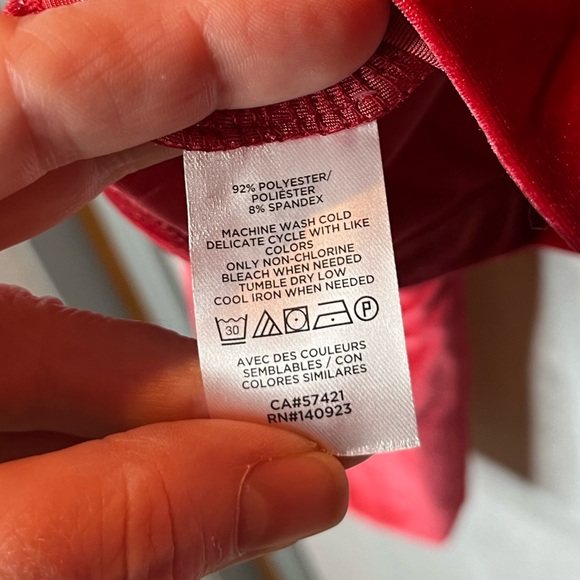 NWT LOFT red “velvet” long sleeved top - Picture 4 of 5